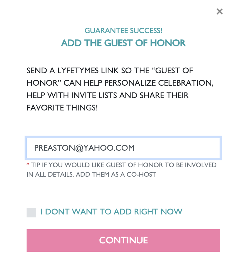 Invite Co-Hosts to help plan and divide and conquer celebration tasks
